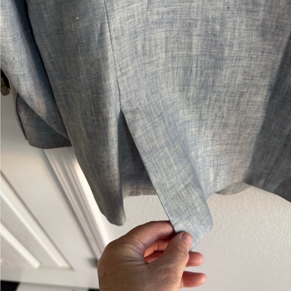 Ermenegildo Zegna pure linen blazer light blue. Runway item then dry cleaned - Picture 5 of 9